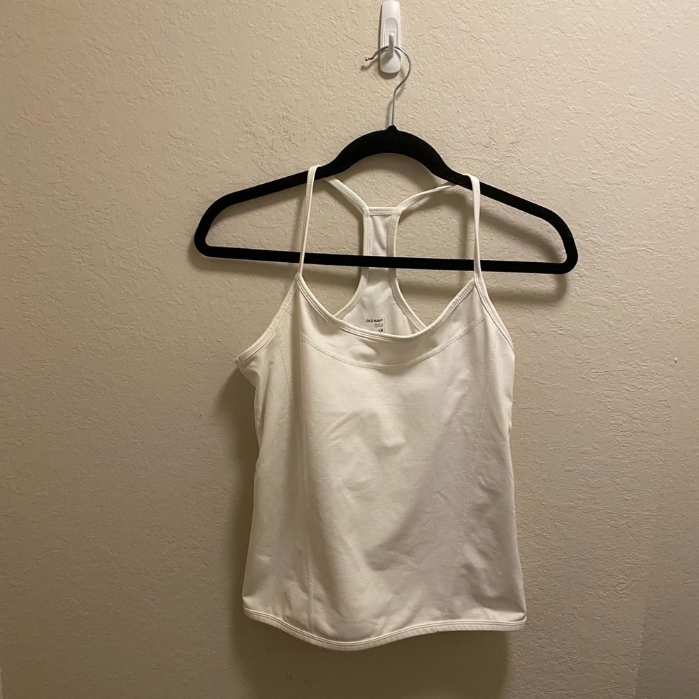 White Old Navy workout shirt
